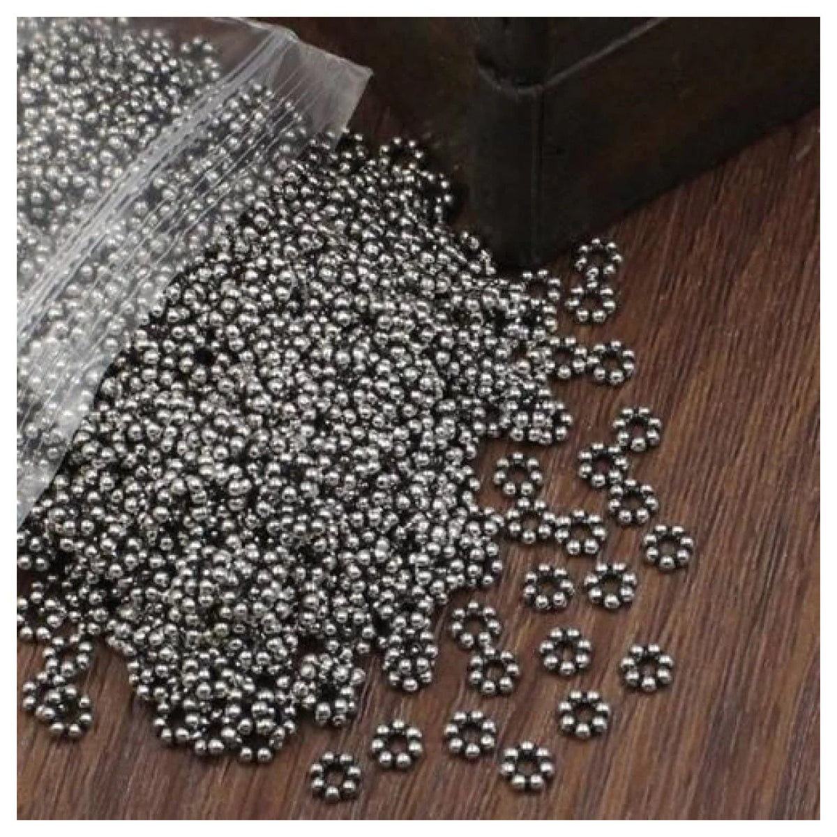500 pcs 5mm Zinc Alloy Spacer Beads with 2mm Hole