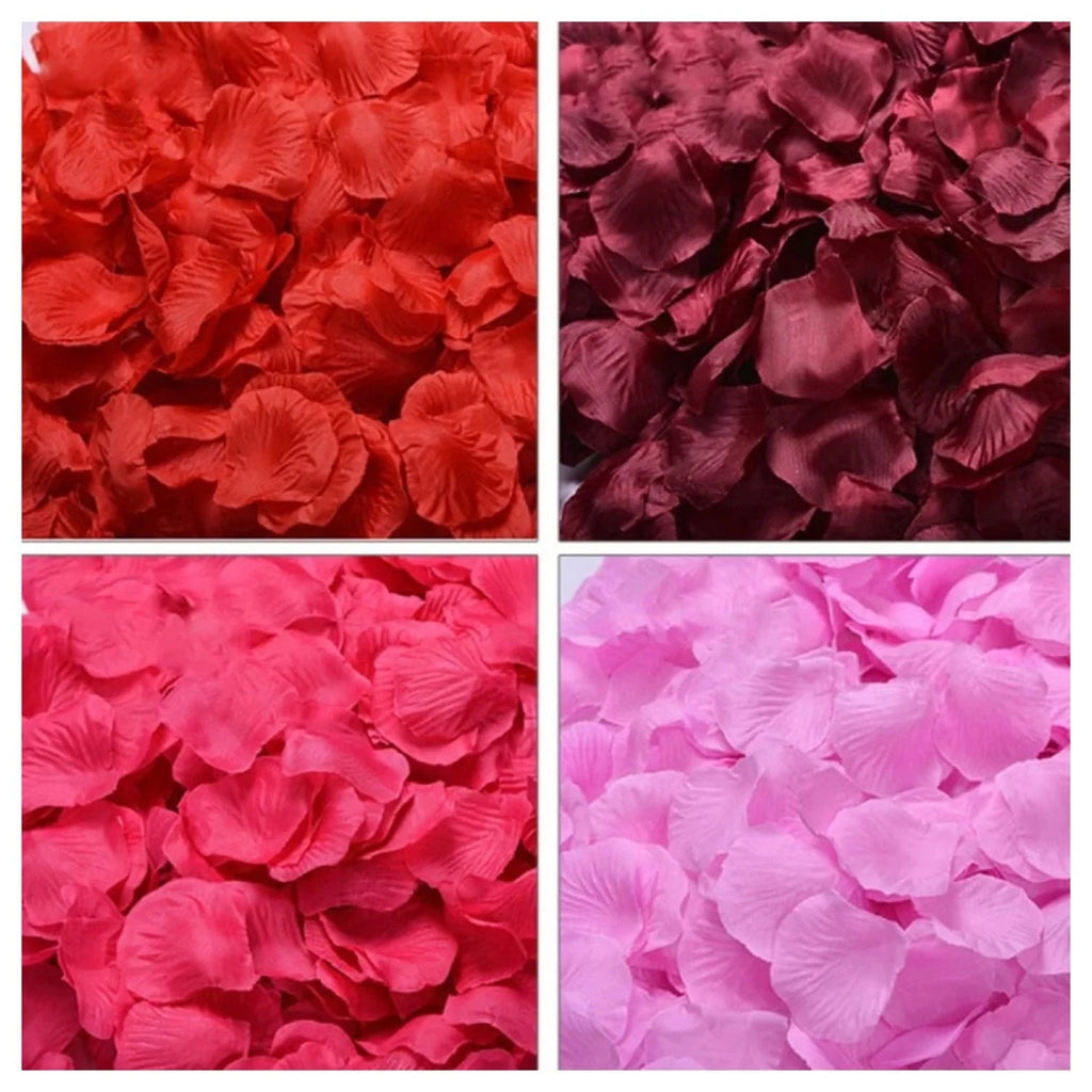 500pcs Rose Petal Confetti – Artificial Flower Table Décor