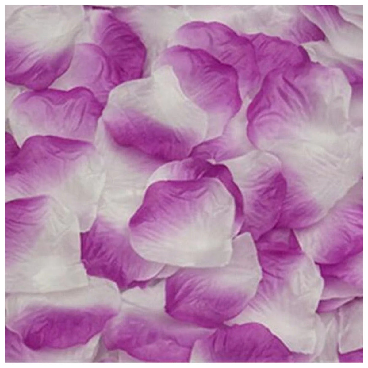 500pcs Rose Petal Confetti – Artificial Flower Table Décor – Purple and White