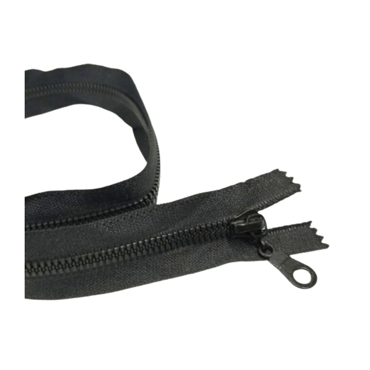 50cm Plastic Zip Zipper Open-Ended Sportwear Bag – Black