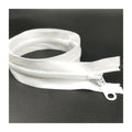 50cm Plastic Zip Zipper Open-Ended Sportwear Bag – White