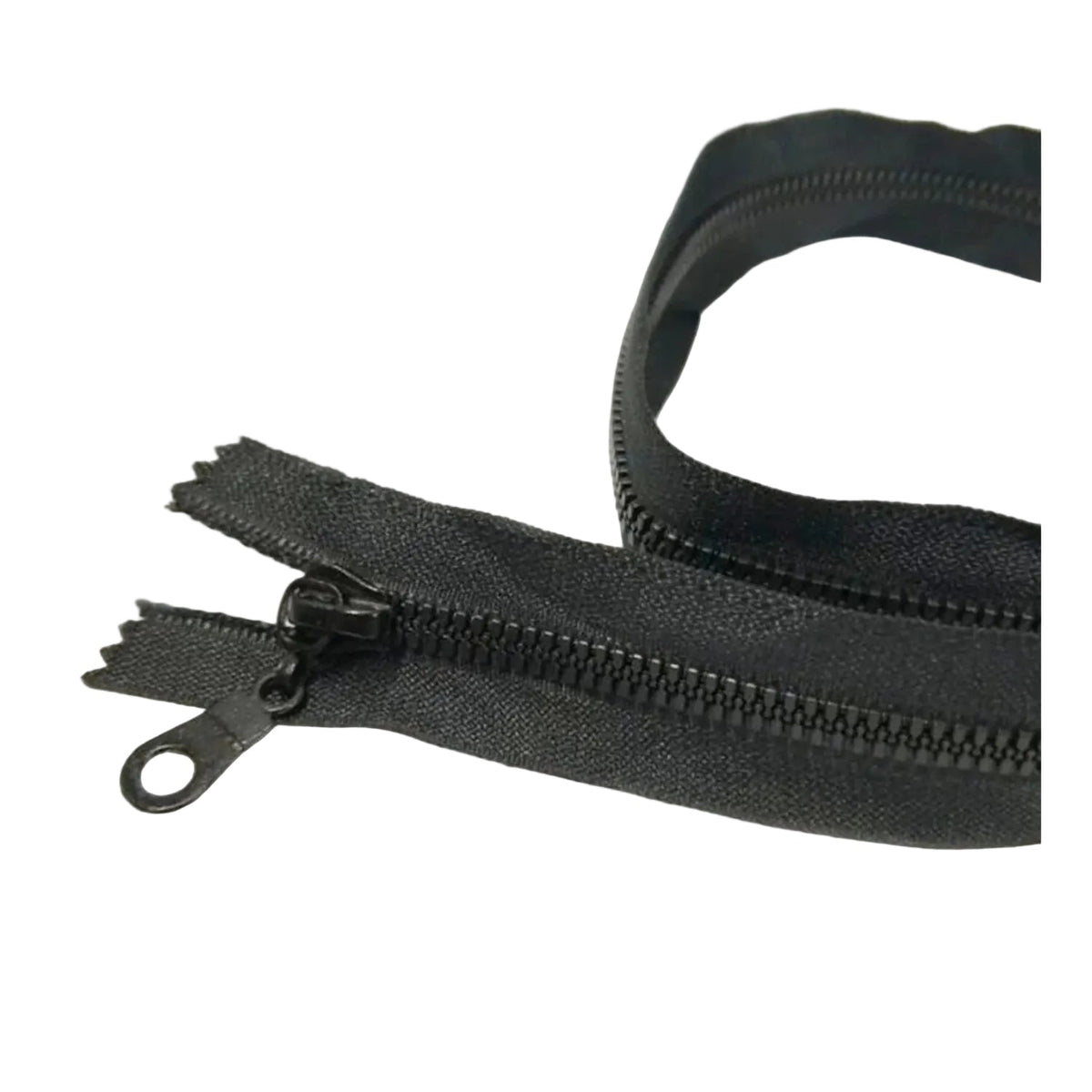 50cm Plastic Zipper Open-Ended Sportwear Bag – Black