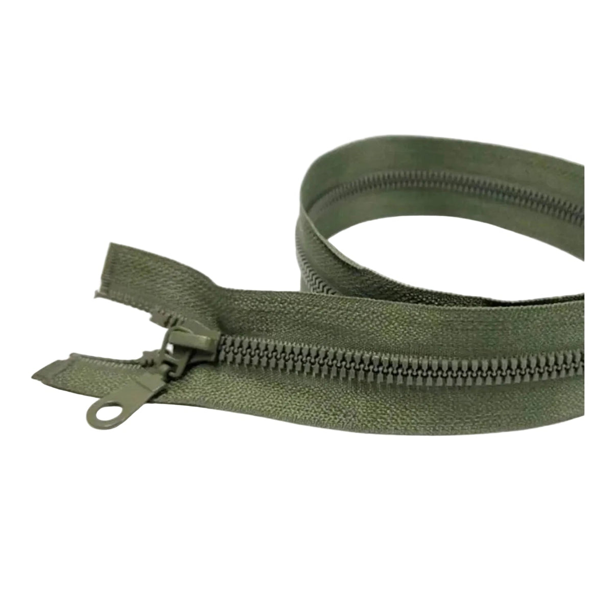 50cm Plastic Zipper Open-Ended Sportwear Bag – Green