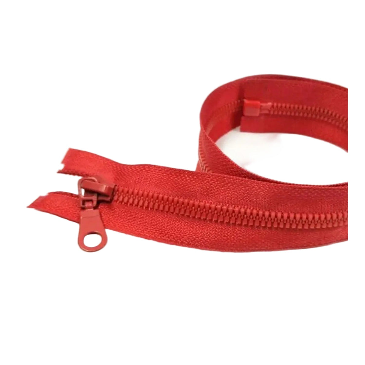 50cm Plastic Zipper Open-Ended Sportwear Bag – Red