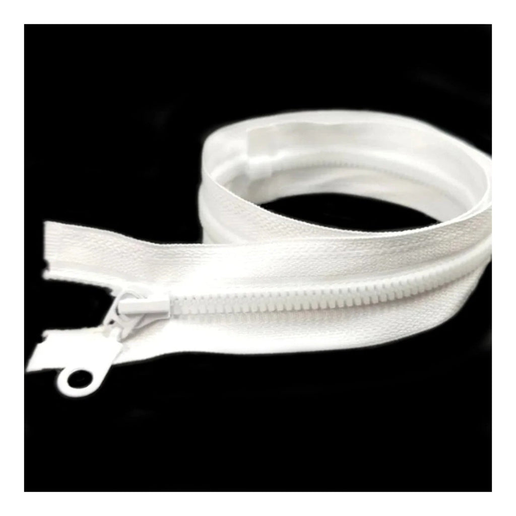 50cm Plastic Zipper Open-Ended Sportwear Bag – White