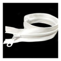 50cm Plastic Zipper Open-Ended Sportwear Bag – White