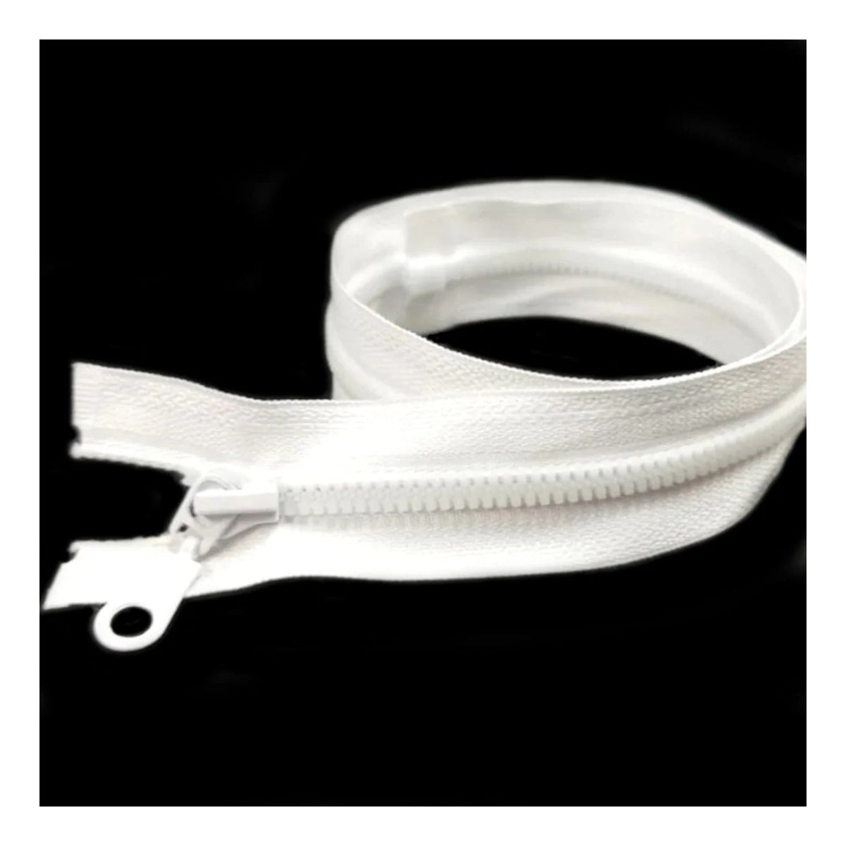 50cm Plastic Zipper Open-Ended Sportwear Bag – White