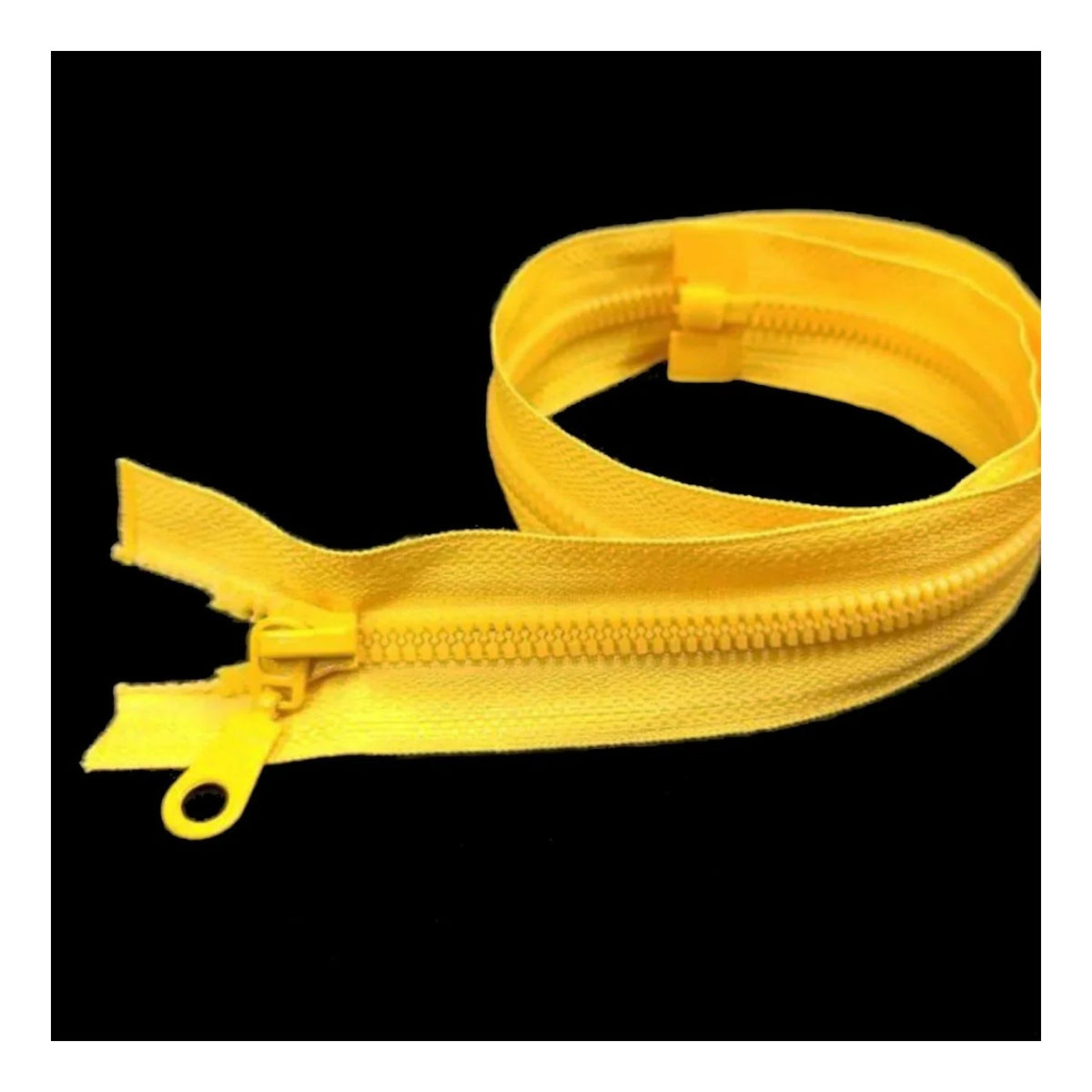 50cm Plastic Zipper Open-Ended Sportwear Bag – Yellow
