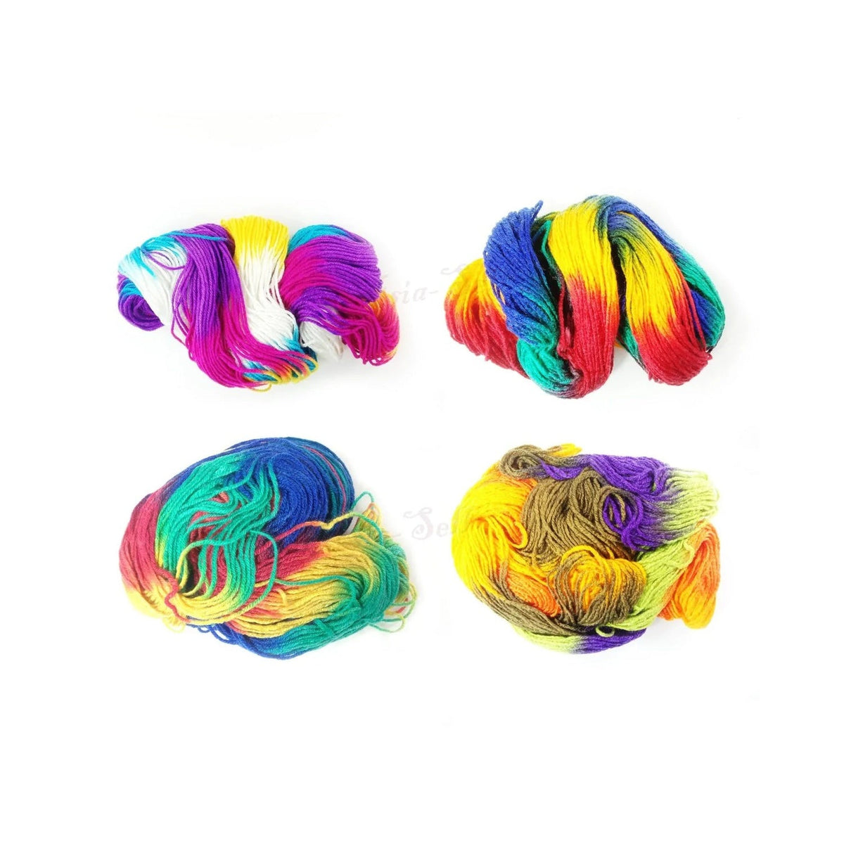 50g Ball of Knitting Yarn – Mixed Colourful Dyed Crochet Thread