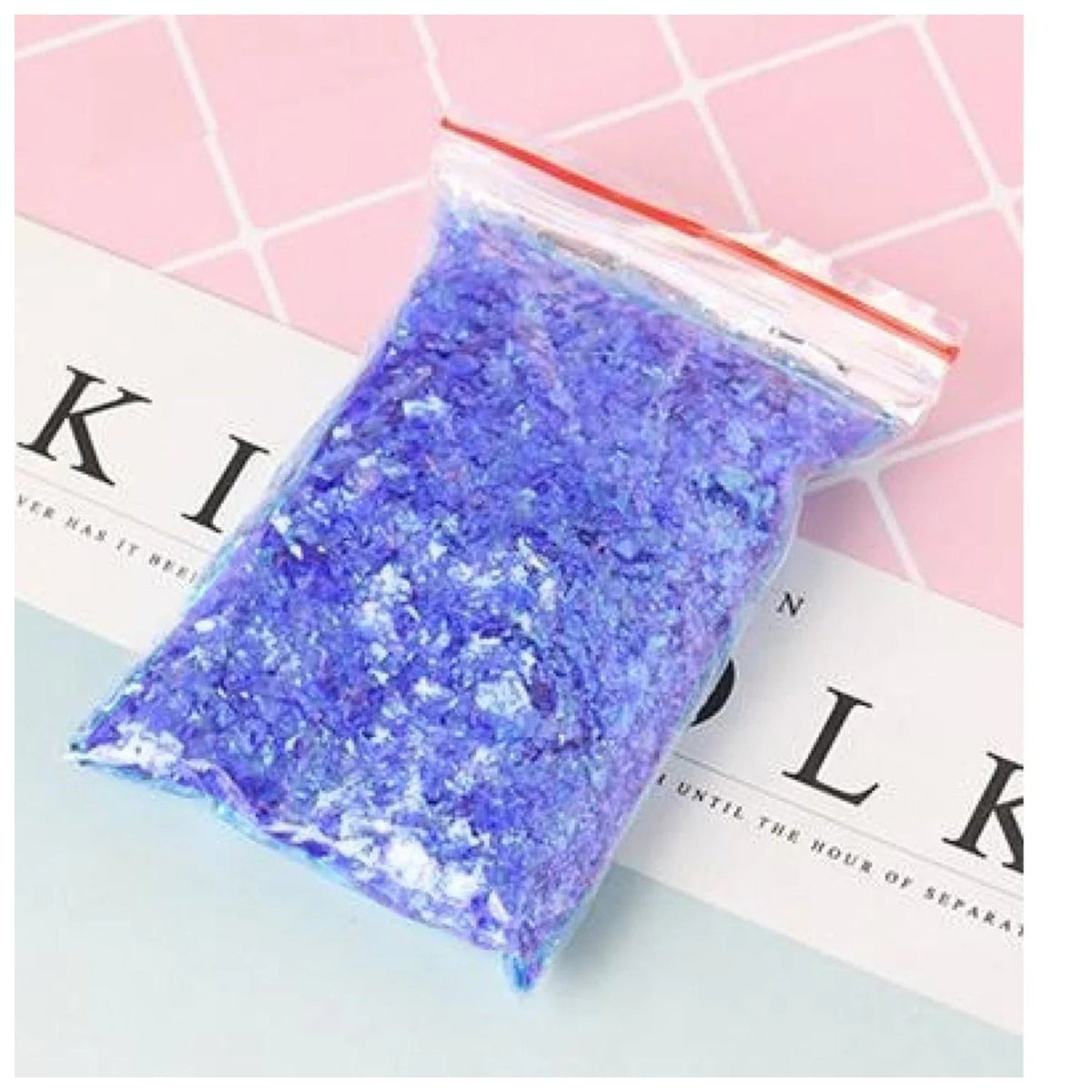 50g Holographic Nail Decoration Flakes 3D Sequin – Blue