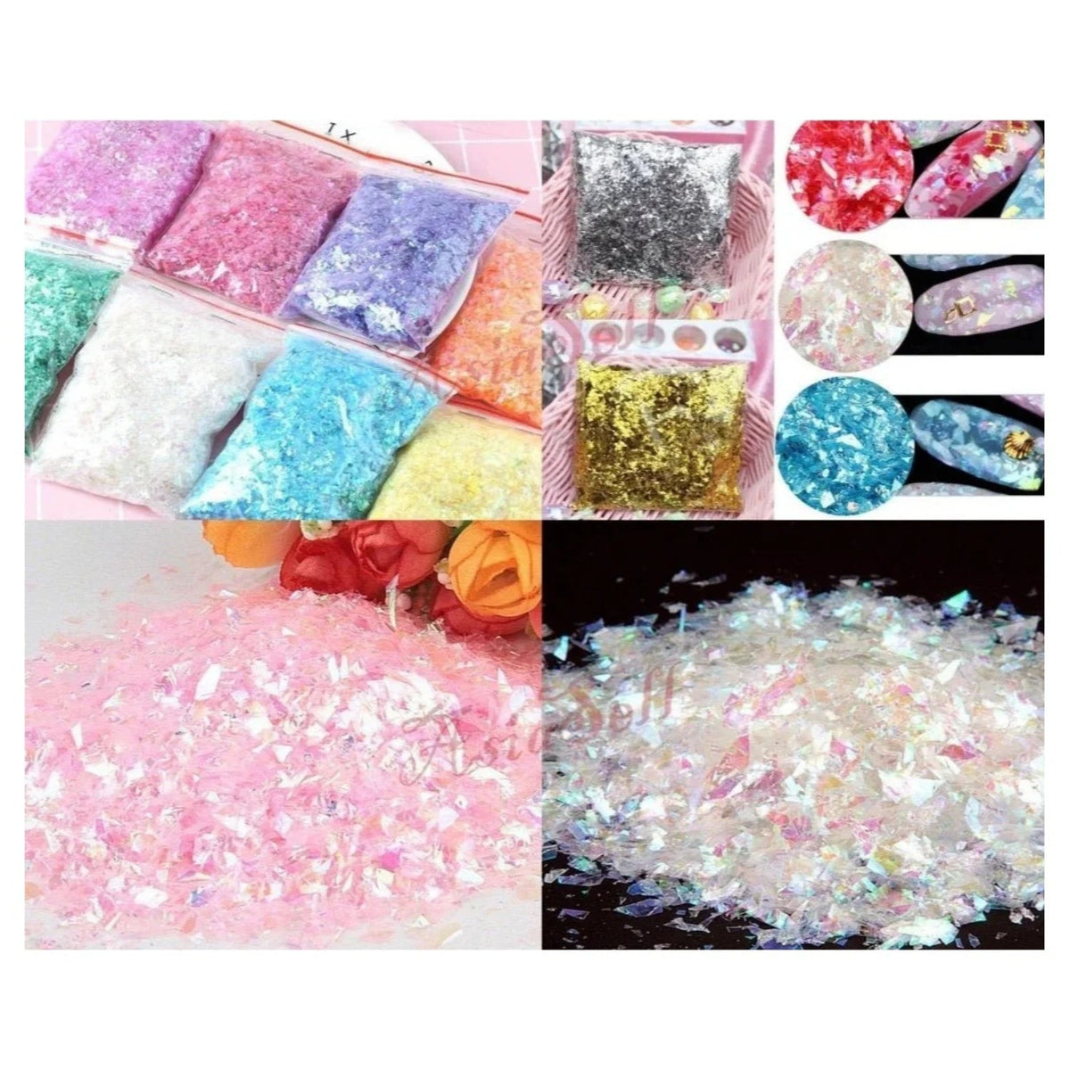 50g Holographic Nail Decoration Flakes 3D Sequin