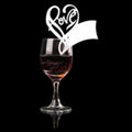 50pc Love Heart White Bird Wine Glass Place Holder Name Cards
