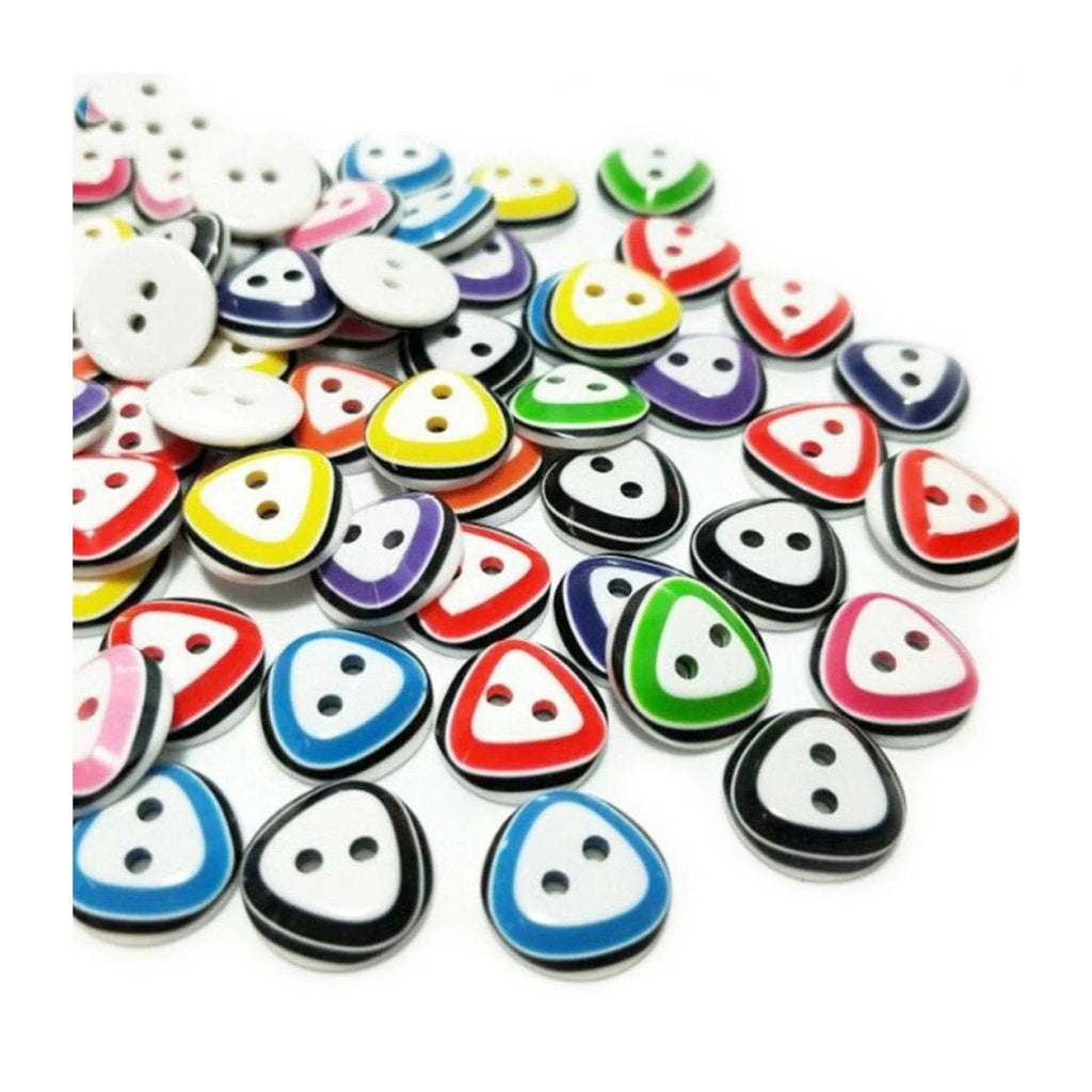 10 × 12mm 2-Hole Mixed-Colour Buttons