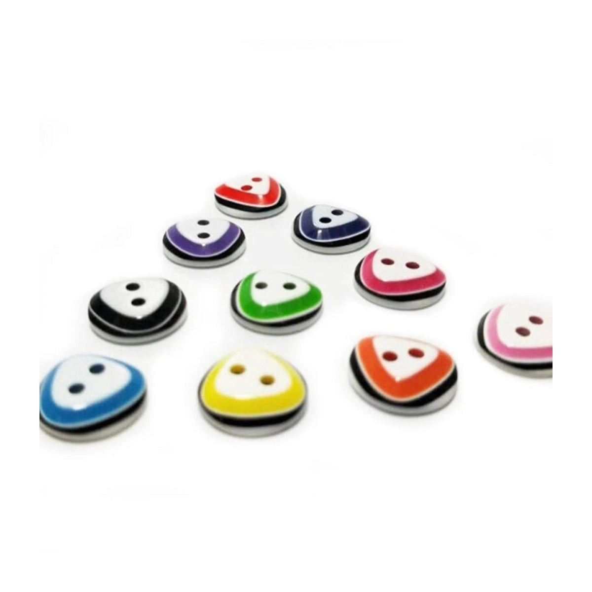 10 × 12mm 2-Hole Mixed-Colour Buttons