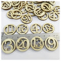 50pcs 2.5cm Wooden Number Circles for Craft and Decor