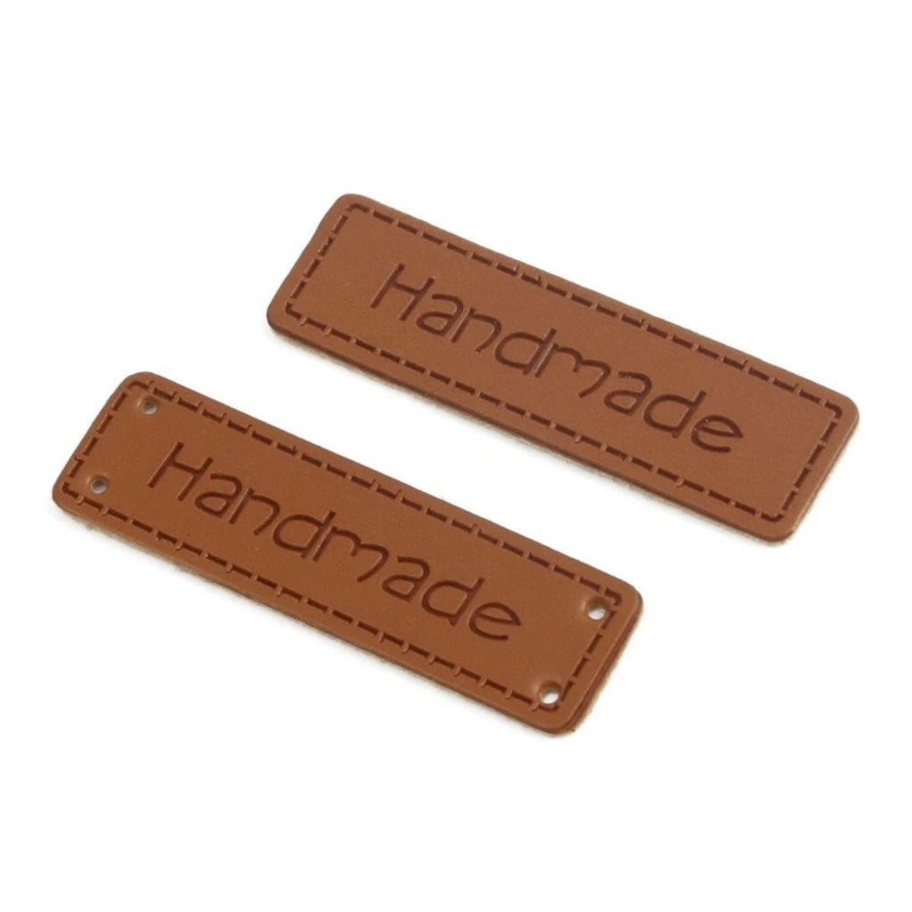 50pcs 50mm Faux Leather Clothing Labels