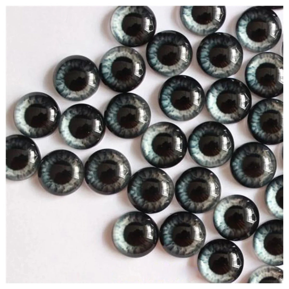 50pcs 6mm-10mm Glass Cabochon Pendant Settings – Dark Grey / 6mm, Dark Grey / 8mm, Dark Grey / 10mm