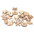 50pcs Flower Leaf Wooden Forms 20mm