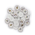50pcs Flower Retro White Wood Buttons 15-25mm – 15mm