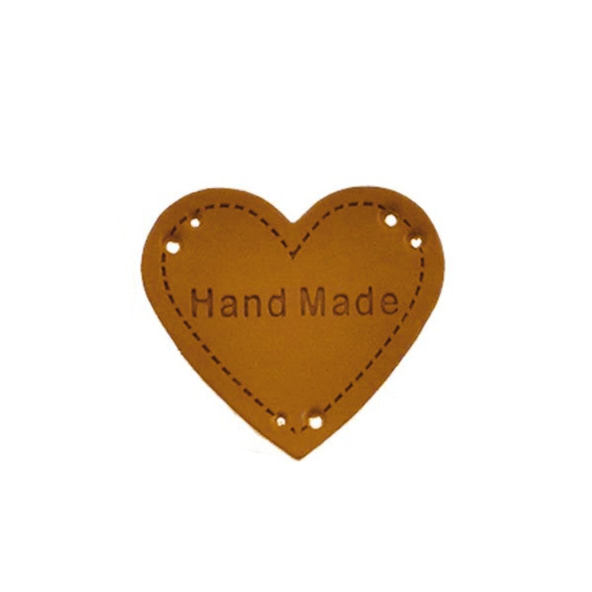 Heart Shape Faux Leather Clothing Labels