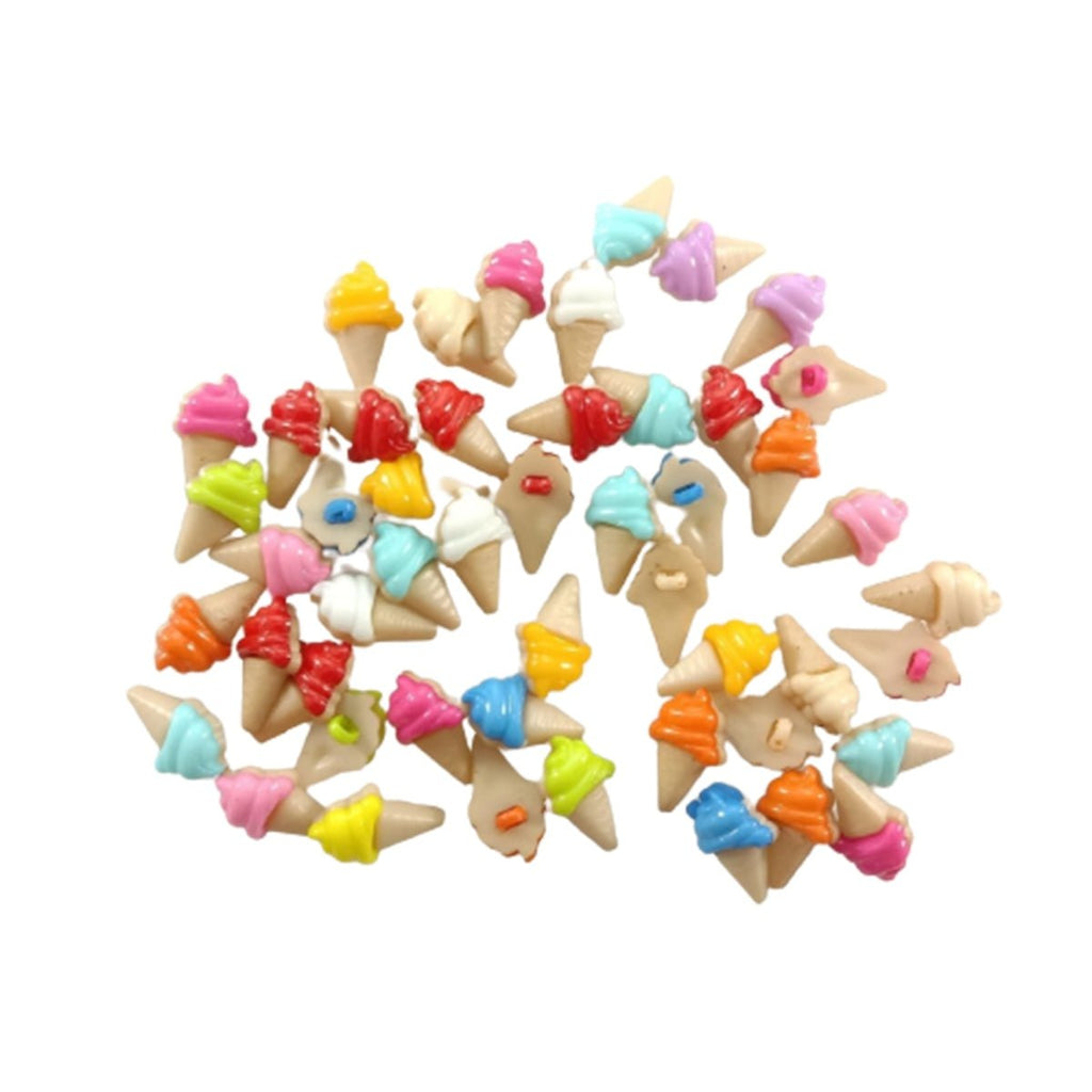 50pcs Ice-Cream Shank Plastic Buttons