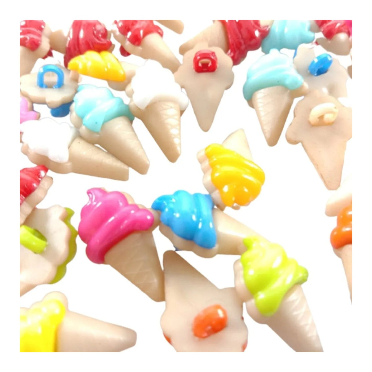 50pcs Ice-Cream Shank Plastic Buttons