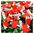 Mini Heart Shape Wood Clips – 50pcs Red