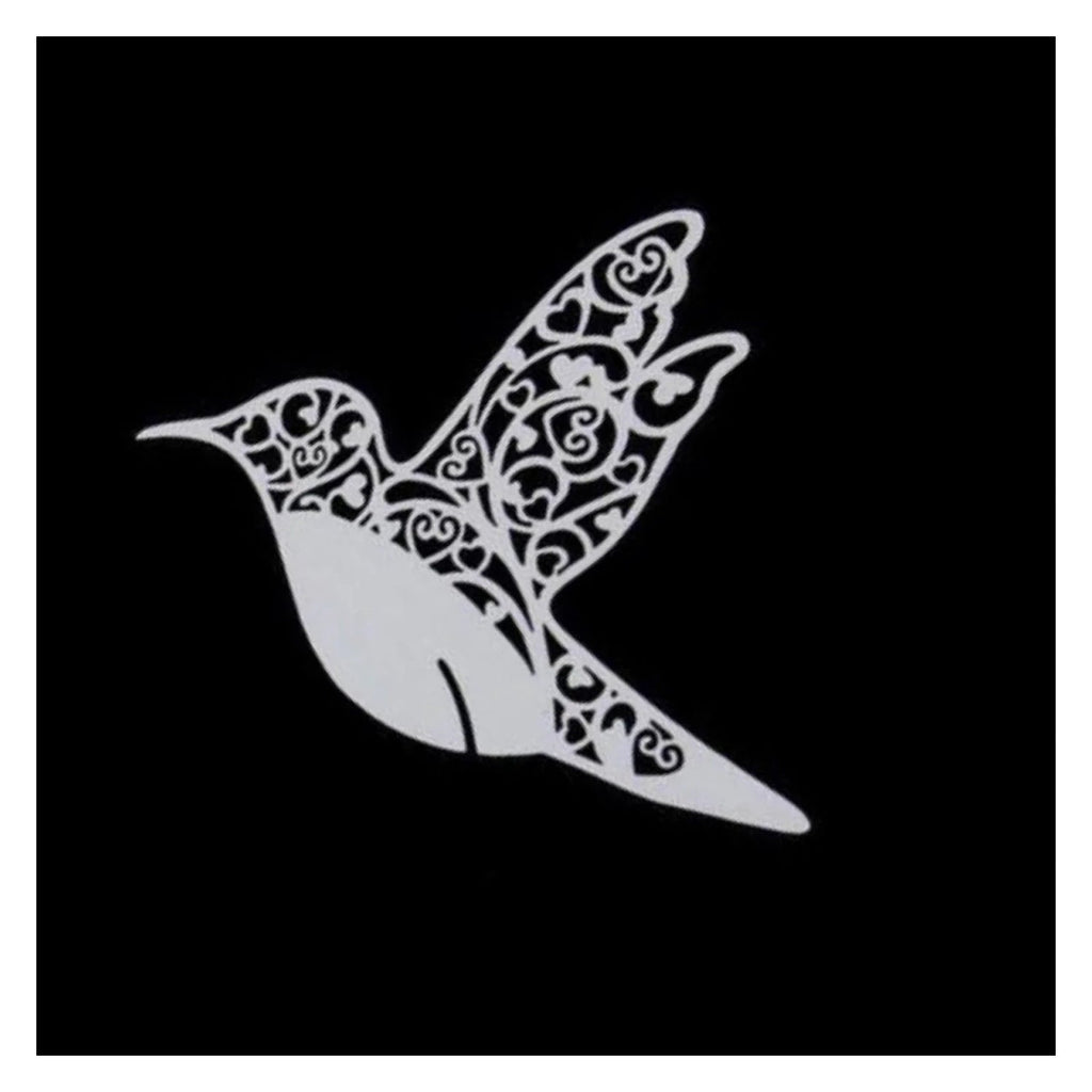 50pcs Pearl White Bird Wine Glass Place Holder Wedding Name Cards