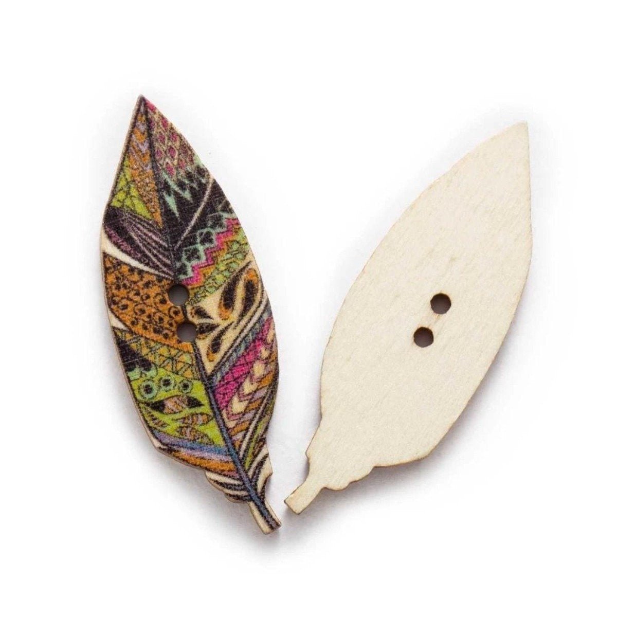 50pcs Retro Wood Buttons 15-25mm