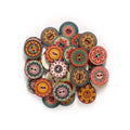 50pcs Retro Wood Buttons 15-25mm – Retro / 15mm, Retro / 18mm, Retro / 20mm, Retro / 23mm, Retro / 25mm