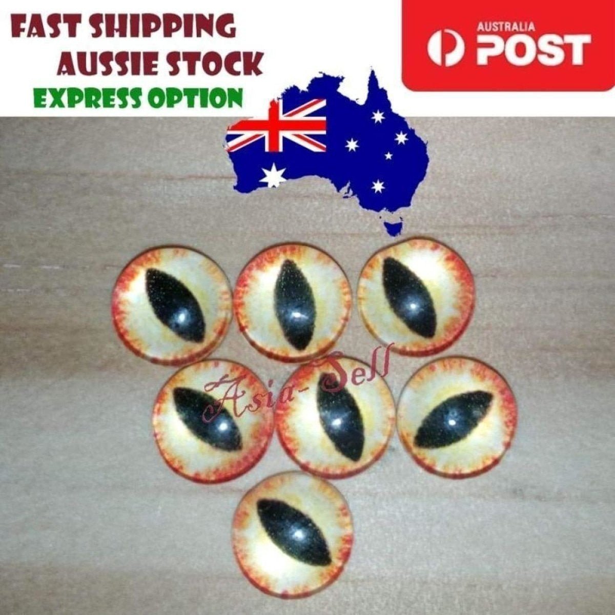 50pcs 10mm Glass Doll Eyes – 20 Colour Models
