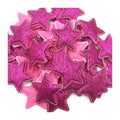 50pcs Sparkling Padded Glitter Stars Appliques – Fushia