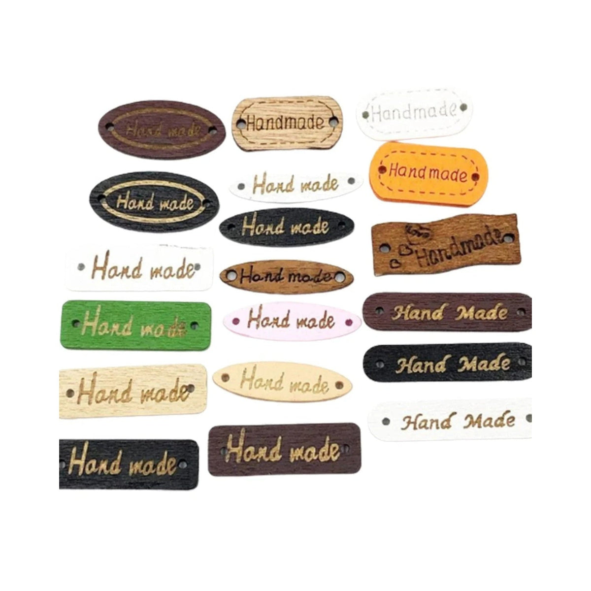 50pcs Wooden Bag Labels Sewing Tags for Clothing
