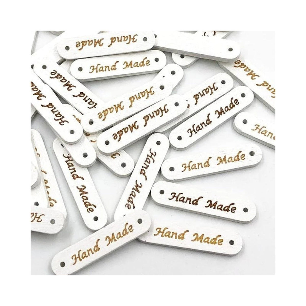 50pcs Wooden Bag Labels Sewing Tags for Clothing
