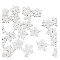 50pcs 18mm White Wooden Snowflake Pendants