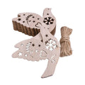 Christmas Wooden Pendant Hanging Ornament with String – 5pcs Bird