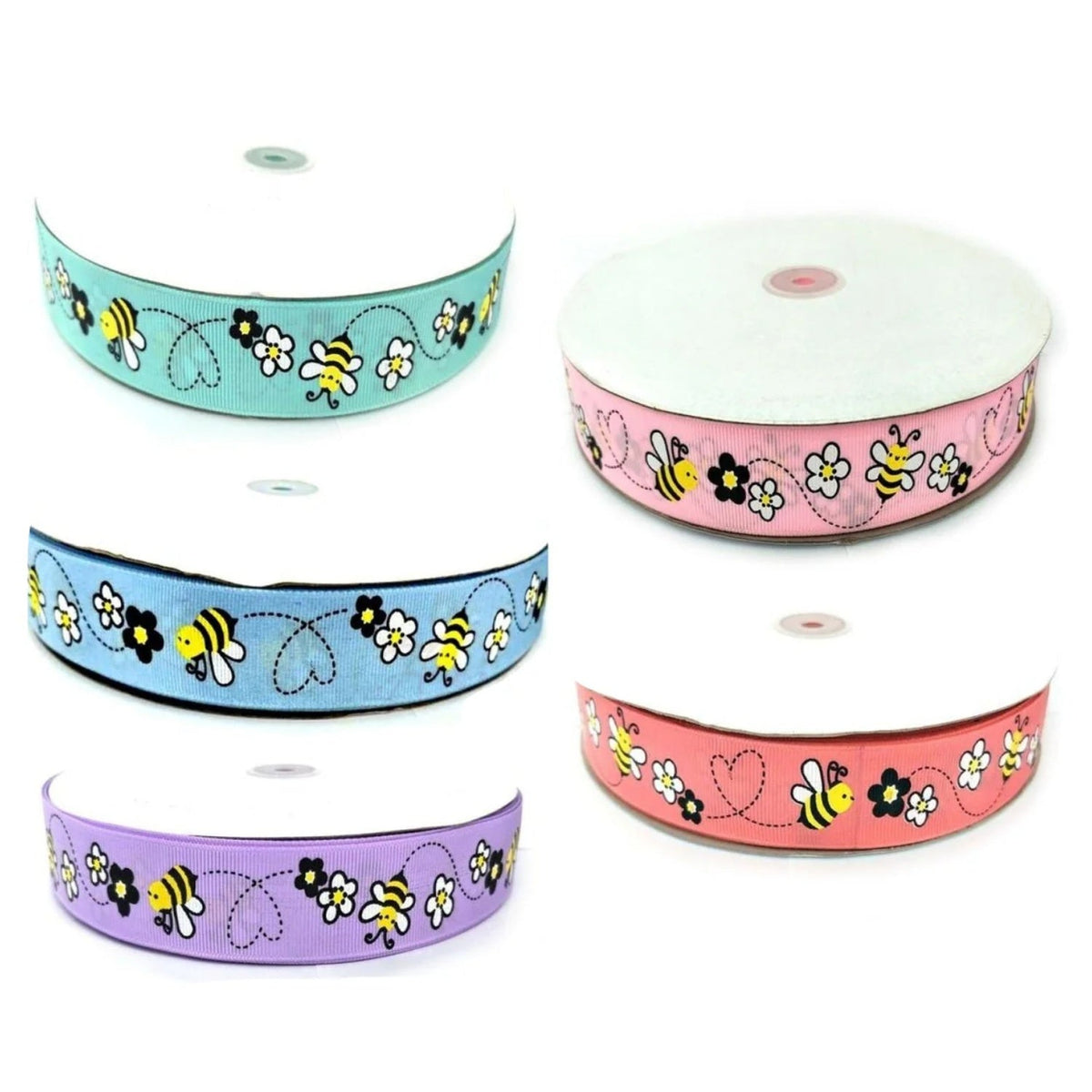 5m Bee Ribbon 25mm Mixed Colours – Mixed Colours 5x1mtr