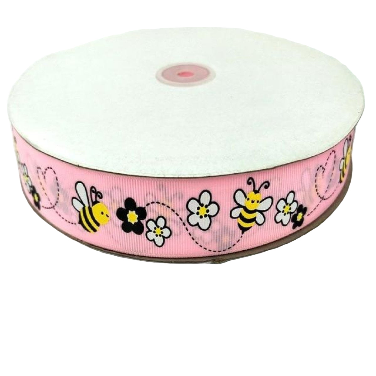 5m Bee Ribbon 25mm Mixed Colours – Pink 5m