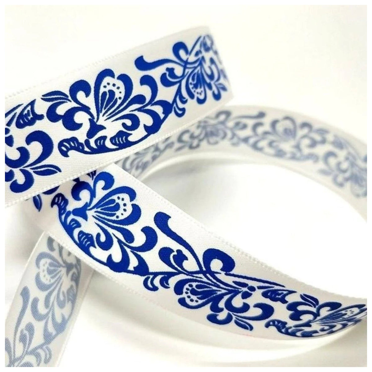 5m Polyester Ribbon 25mm Mixed Colours Pack – Blue and White