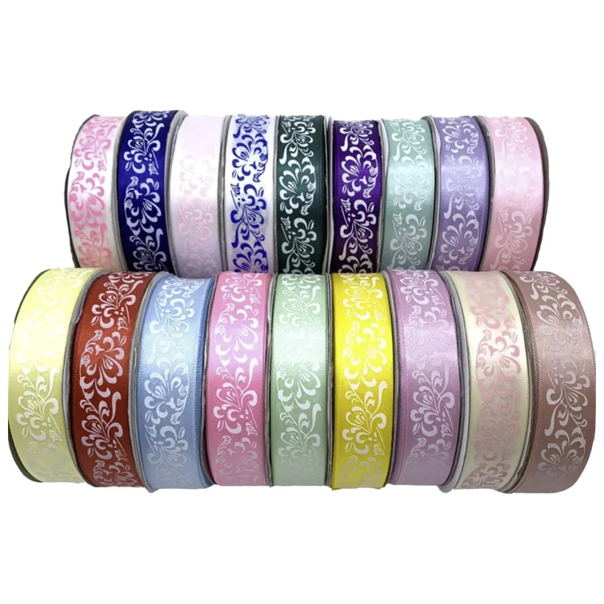5m Polyester Ribbon 25mm Mixed Colours Pack