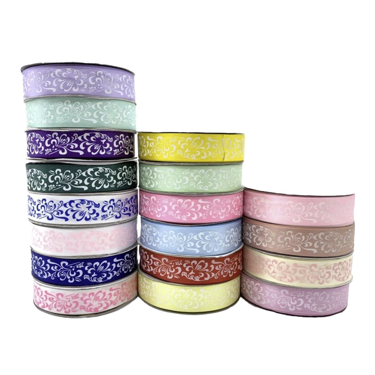 5m Polyester Ribbon 25mm Mixed Colours Pack