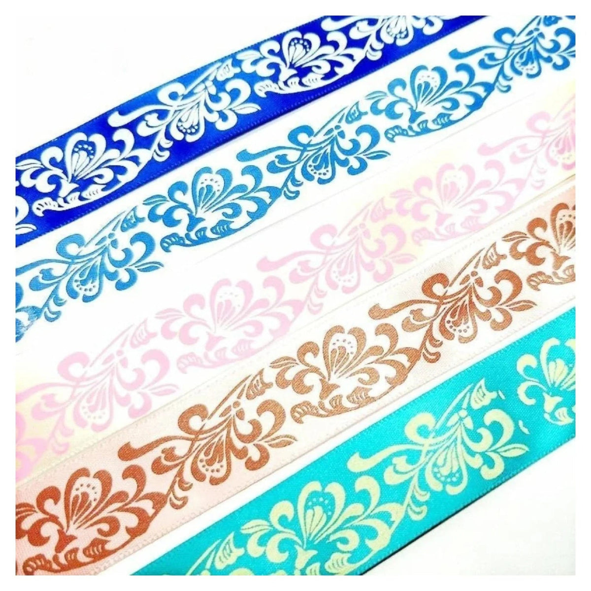 5m Polyester Ribbon 25mm Mixed Colours Pack