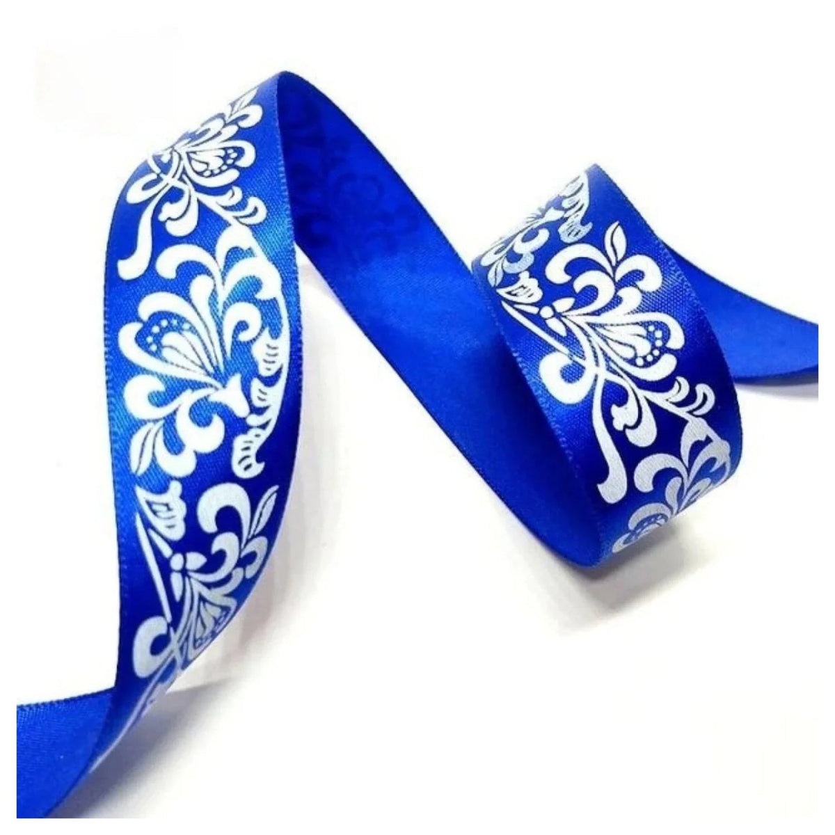 5m Polyester Ribbon 25mm Mixed Colours Pack – White and Blue