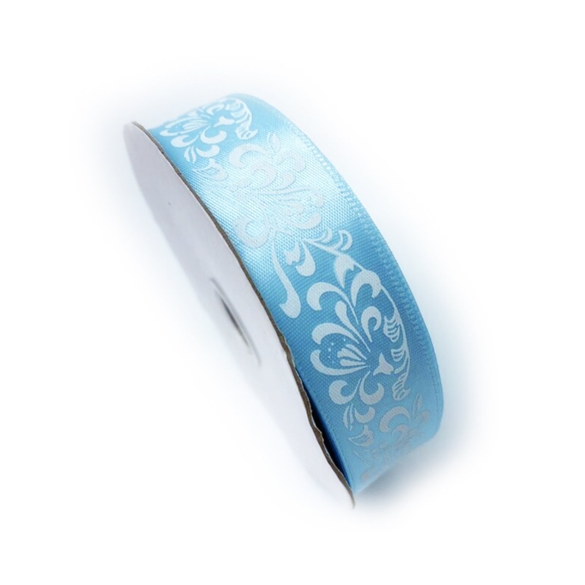 5m Polyester Ribbon 25mm Mixed Colours Pack – White on Blue