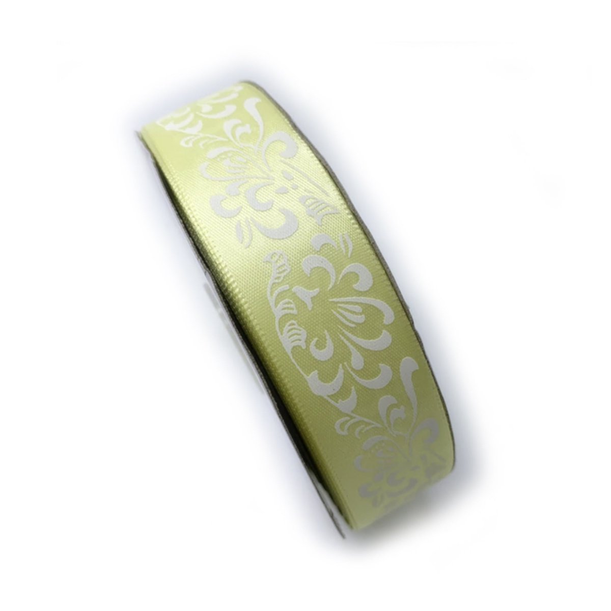 5m Polyester Ribbon 25mm Mixed Colours Pack – White on Light Yellow