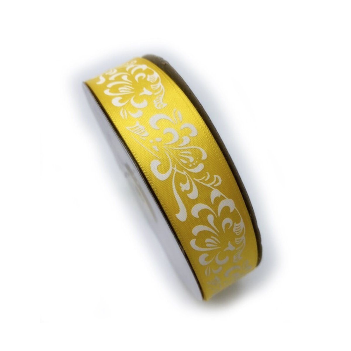 5m Polyester Ribbon 25mm Mixed Colours Pack – White on Yellow
