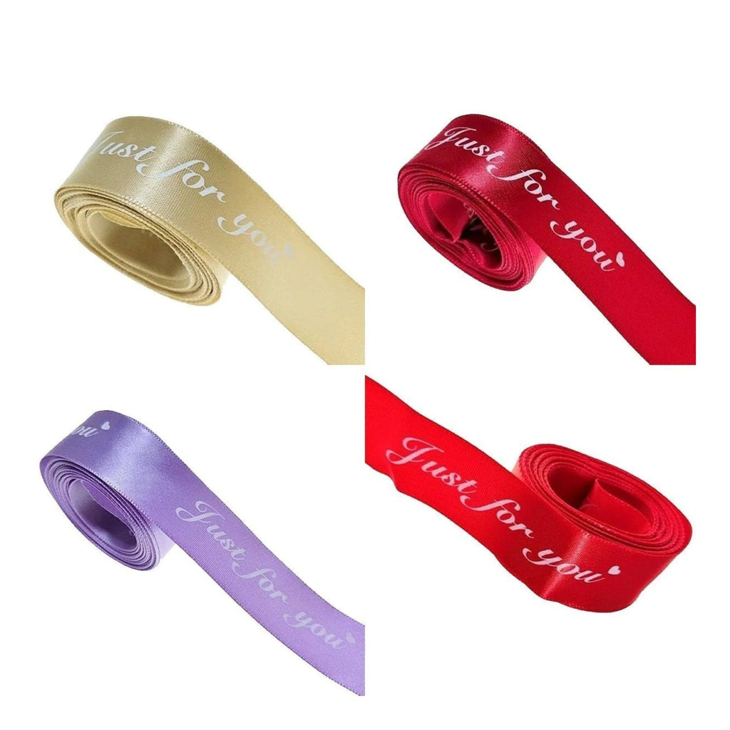 5m Printed Ribbon Set 25mm “Just For You”