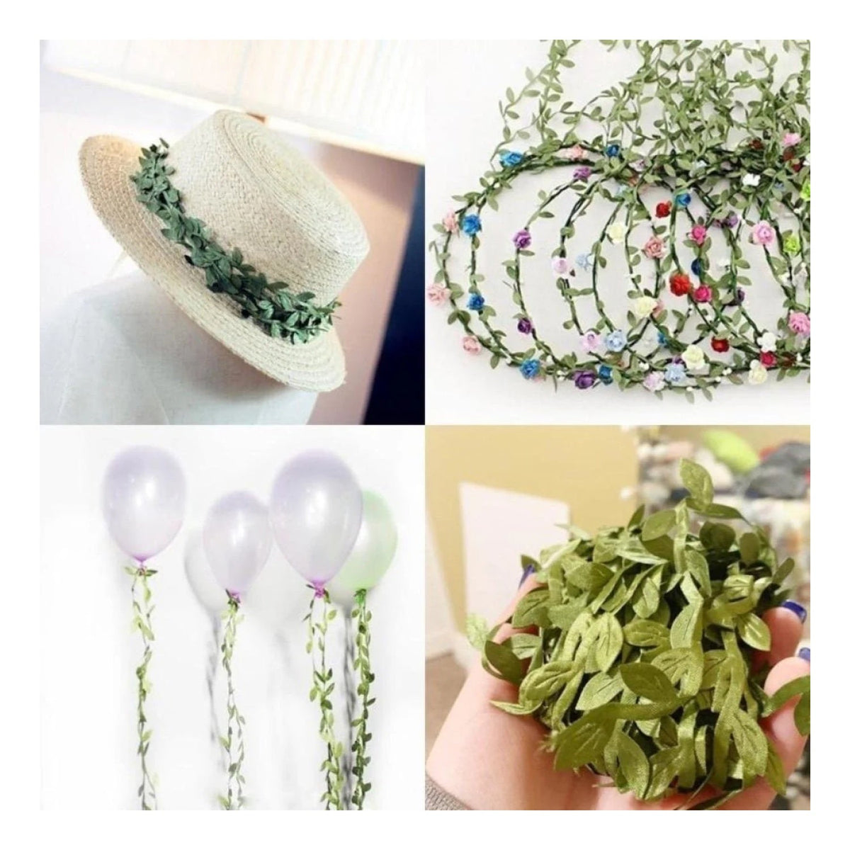 Artificial Vine Leaves 5m/10m for Wedding Wreath Decorations