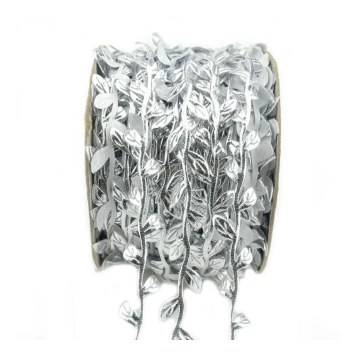 Artificial Vine Leaves 5m/10m for Wedding Wreath Decorations – 5M Silver