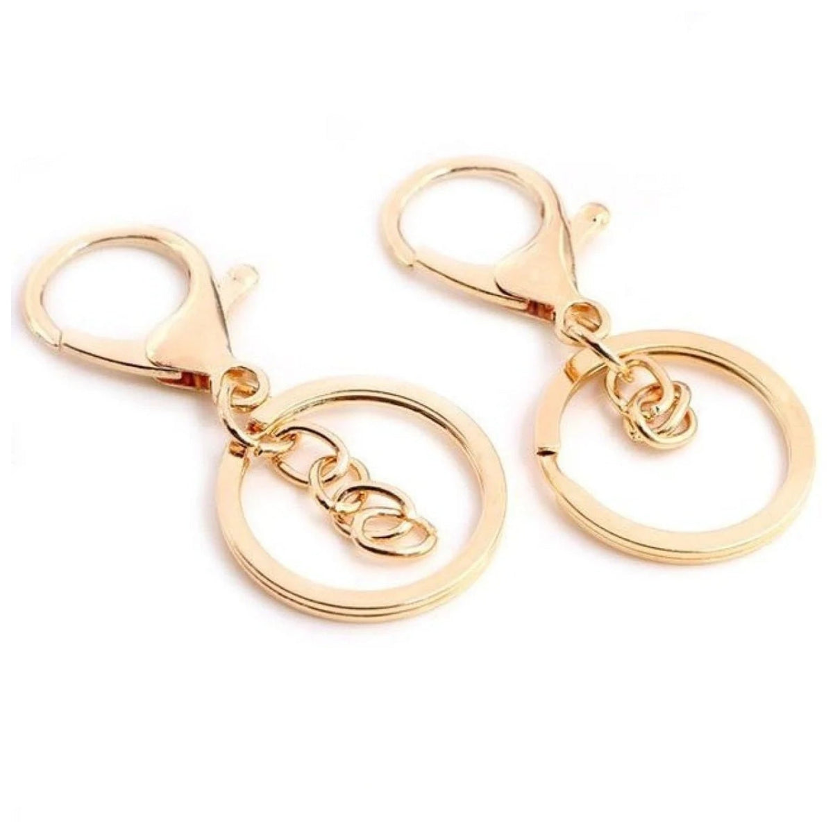 5pcs 30mm Key Ring with 70mm Plated Lobster Clasp – KC Gold